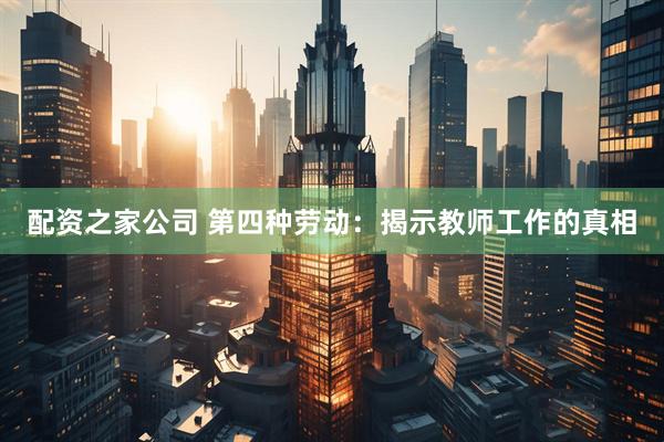 配资之家公司 第四种劳动：揭示教师工作的真相